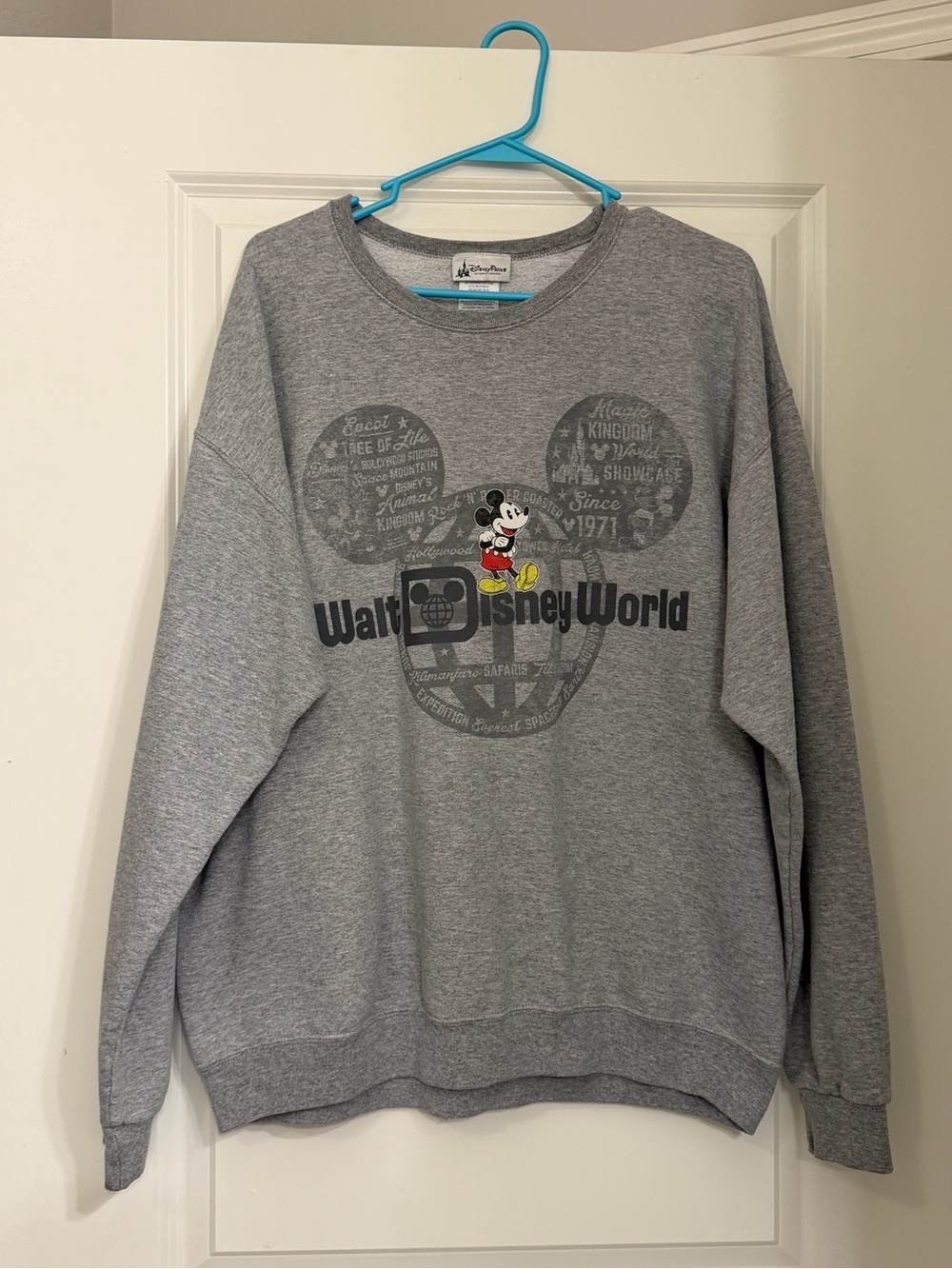 Walt Disney World Grey Mickey Crewneck Sweatshirt XL